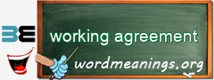 WordMeaning blackboard for working agreement